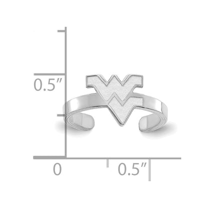 Sterlingsilber Rhodiniert Logoart West Virginia University W V Zehenring