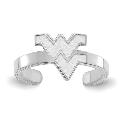 Sterlingsilber Rhodiniert Logoart West Virginia University W V Zehenring