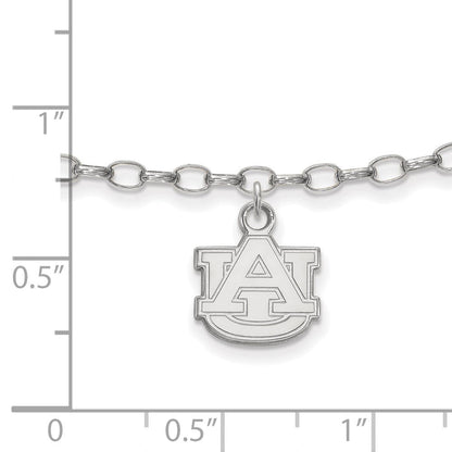Sterlingsilber Rhodiniert Logoart Auburn University Fußkettchen