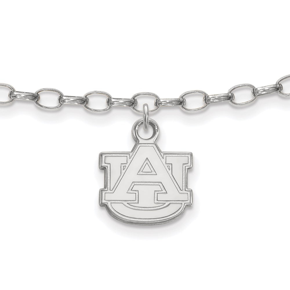 Sterlingsilber Rhodiniert Logoart Auburn University Fußkettchen