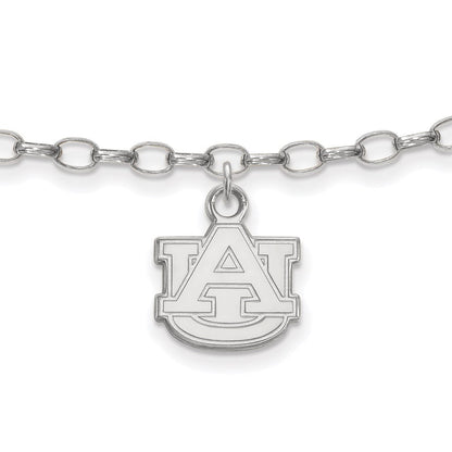Sterlingsilber Rhodiniert Logoart Auburn University Fußkettchen