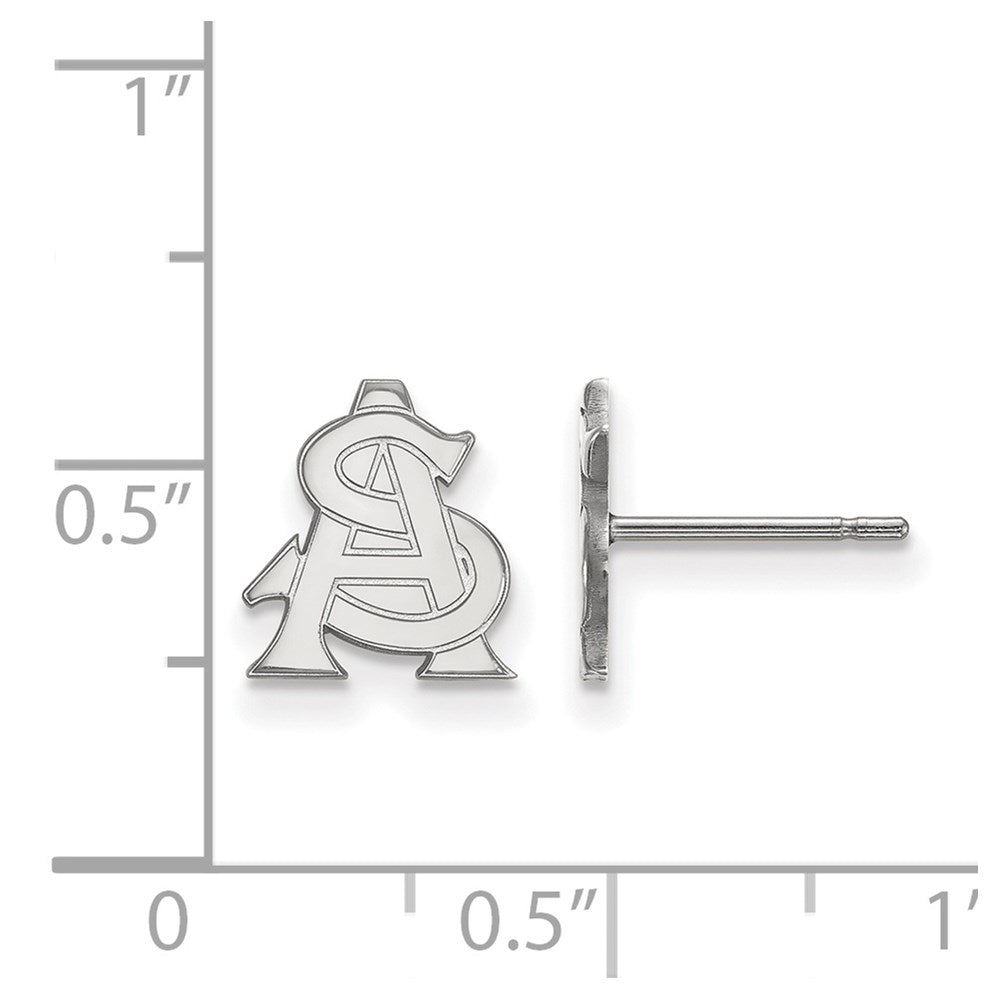 Sterlingsilber Rhodiniert Logoart Arizona State University A S Extra Klein Ohrstecker
