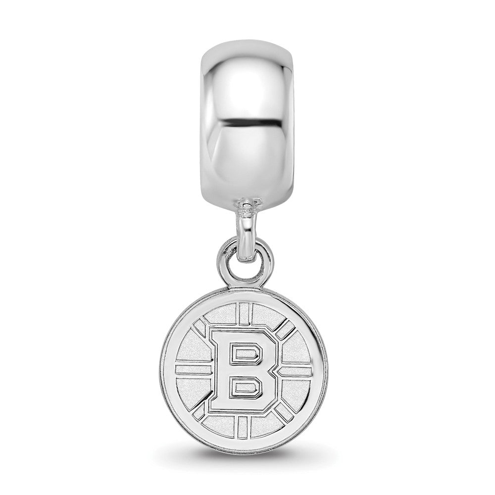 Sterlingsilber Rhodiniert Nhl Logoart Boston Bruins Hängend Perle