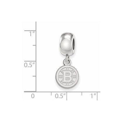 Sterlingsilber Rhodiniert Nhl Logoart Boston Bruins Hängend Perle