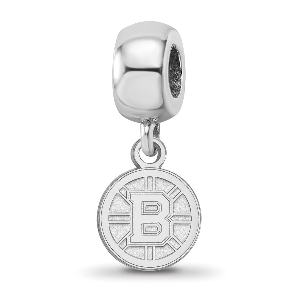 Sterlingsilber Rhodiniert Nhl Logoart Boston Bruins Hängend Perle