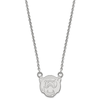 Sterlingsilber Rhodiniert Logoart Baylor University Klein Anhänger 18 Zoll Halskette