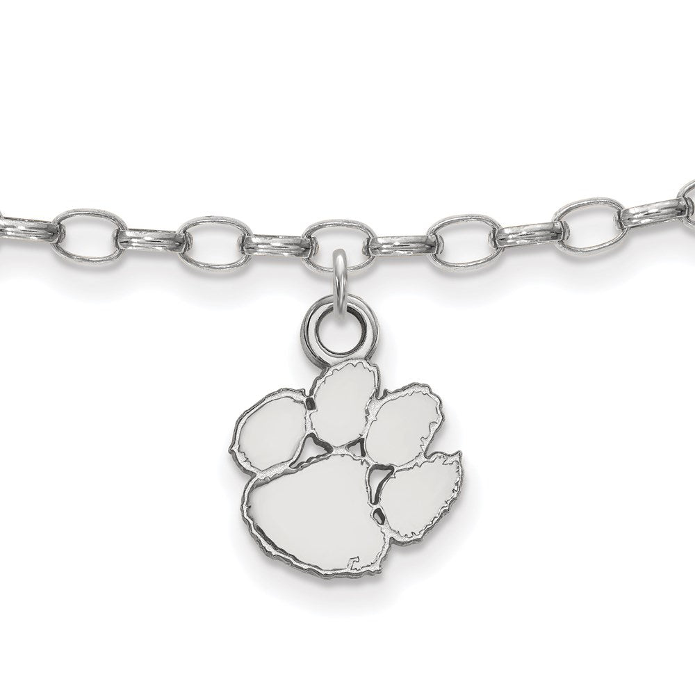 Sterlingsilber Rhodiniert Logoart Clemson University Fußkettchen
