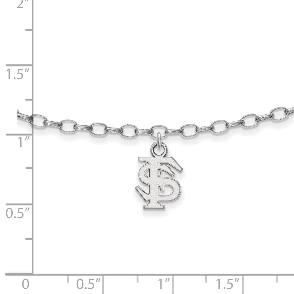 Sterlingsilber Rhodiniert Logoart Florida State University Fußkettchen