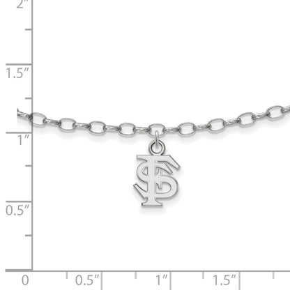 Sterlingsilber Rhodiniert Logoart Florida State University Fußkettchen