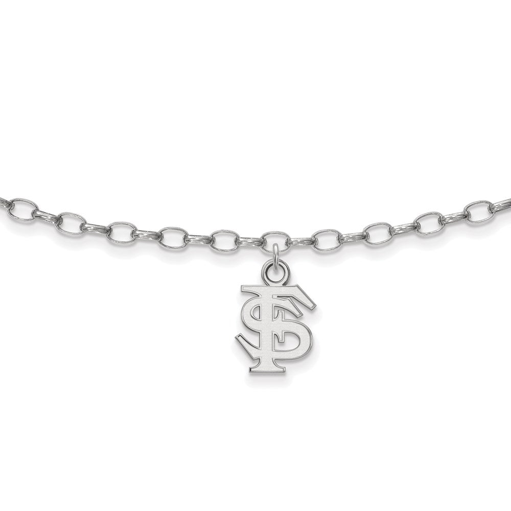 Sterlingsilber Rhodiniert Logoart Florida State University Fußkettchen