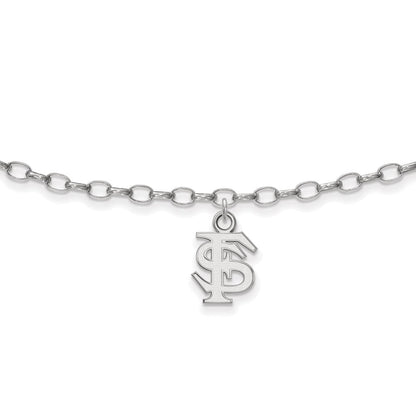 Sterlingsilber Rhodiniert Logoart Florida State University Fußkettchen
