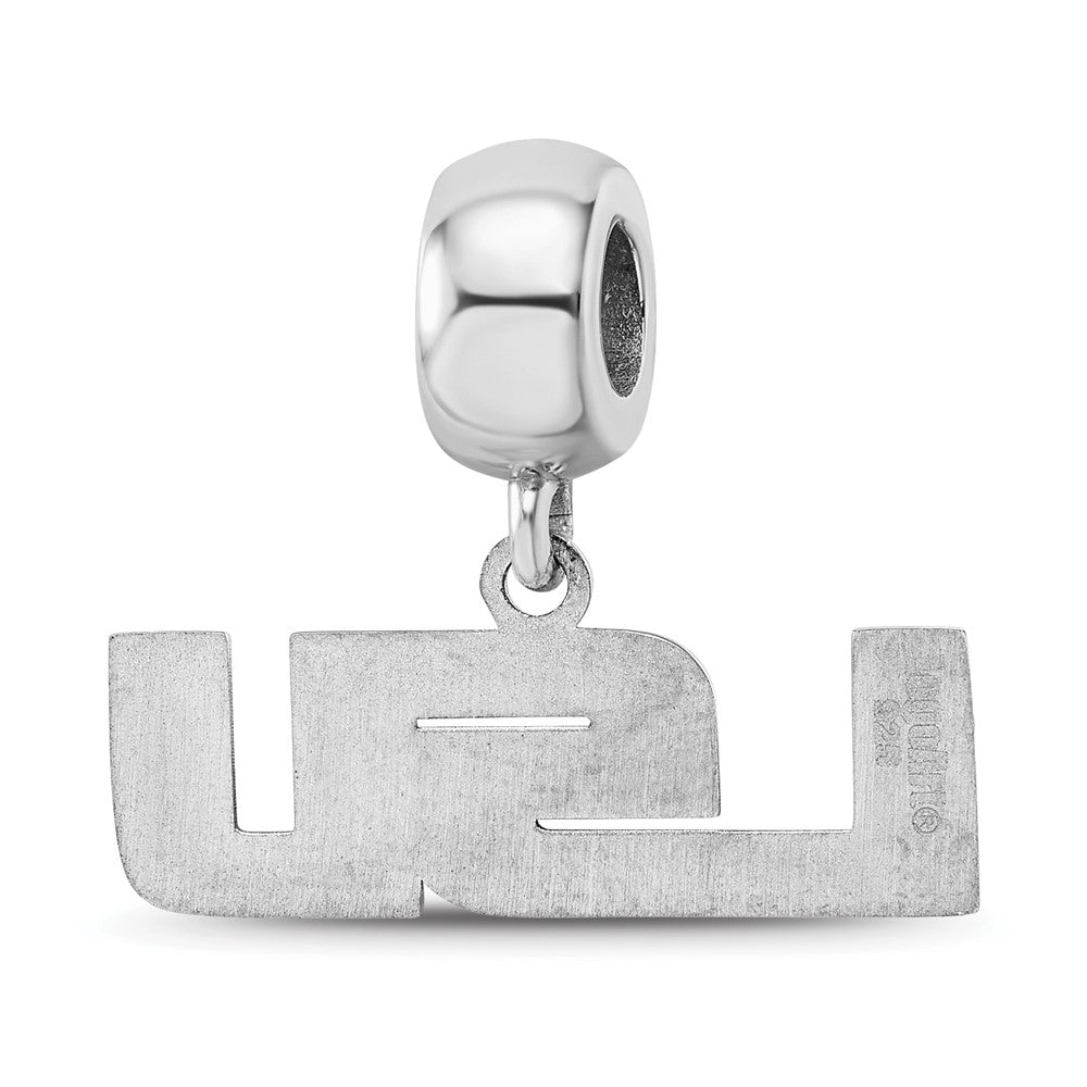Sterlingsilber Rhodiniert Logoart Louisiana State U. Klein Hängend Perle
