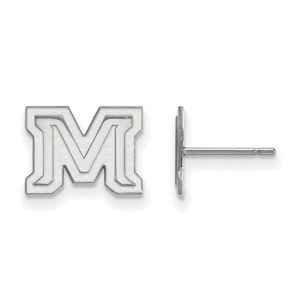 Sterlingsilber Rhodiniert Logoart Montana State University Buchstabe M Extra Klein Ohrstecker