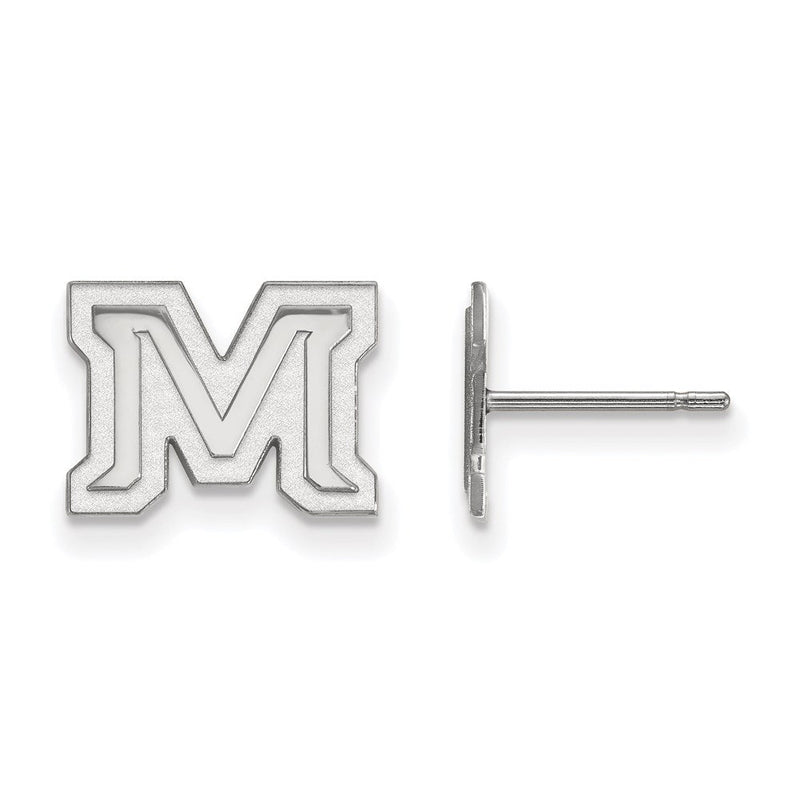 Sterlingsilber Rhodiniert Logoart Montana State University Buchstabe M Extra Klein Ohrstecker