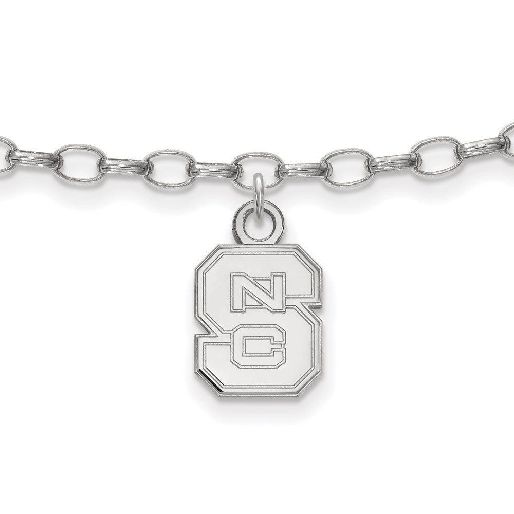 Sterlingsilber Rhodiniert Logoart North Carolina State University Fußkettchen