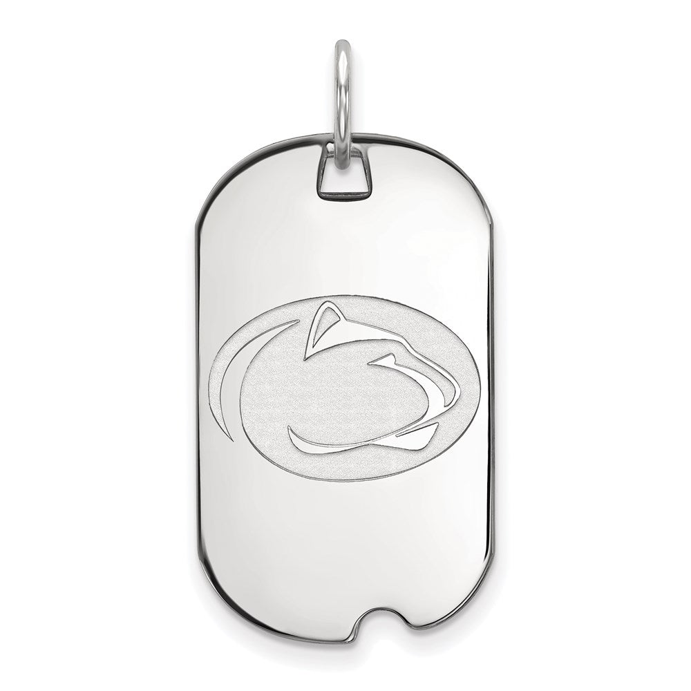 10K Weißgold Logoart Penn State University Löwe Klein Erkennungsmarke Anhänger