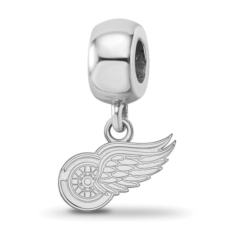 Sterlingsilber Rhodiniert Nhl Logoart Detroit Rot Flügel Xs Hängend Perle