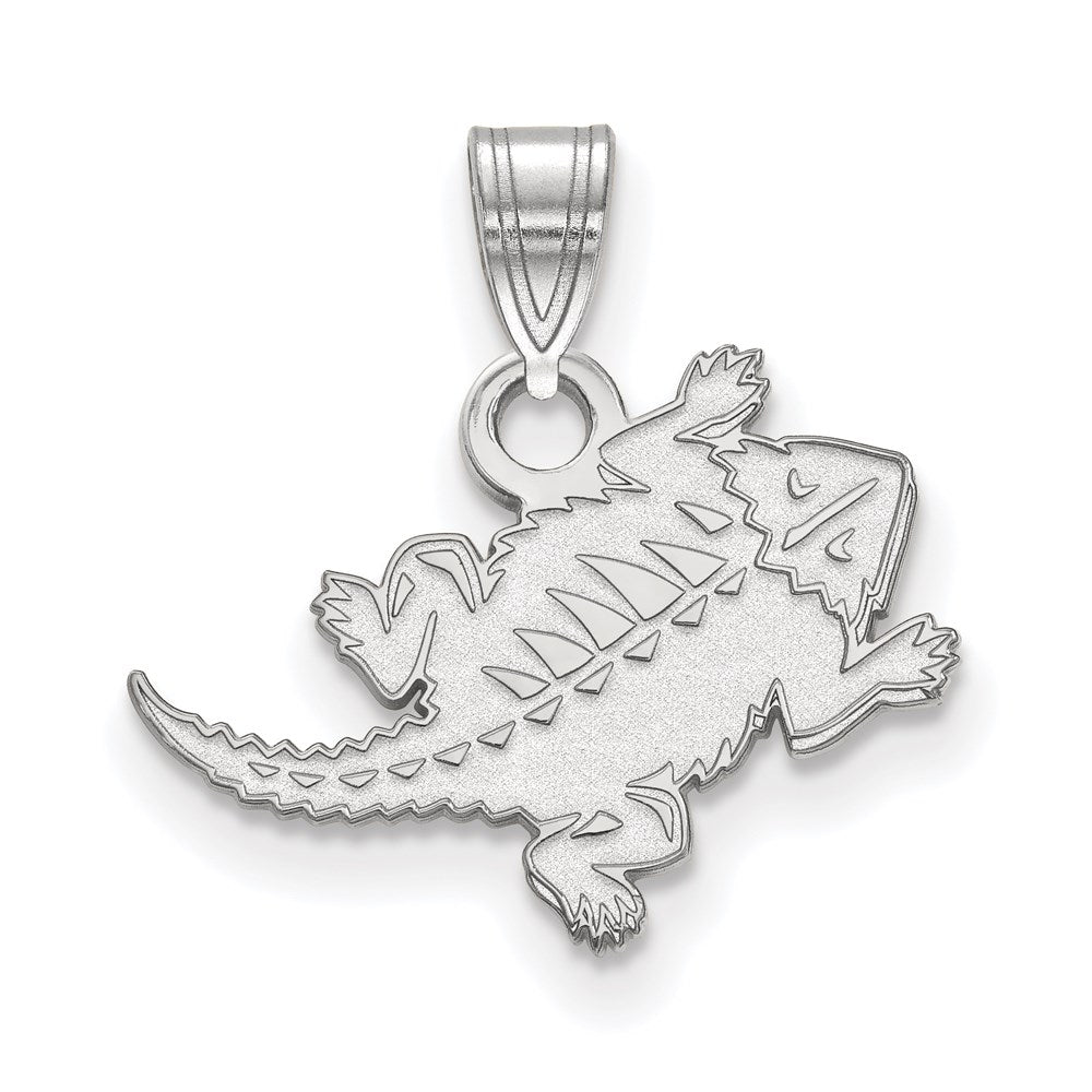 10K Weißgold Logoart Texas Christlich University Gehörnt Frosch Klein Anhänger