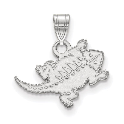 10K Weißgold Logoart Texas Christlich University Gehörnt Frosch Klein Anhänger