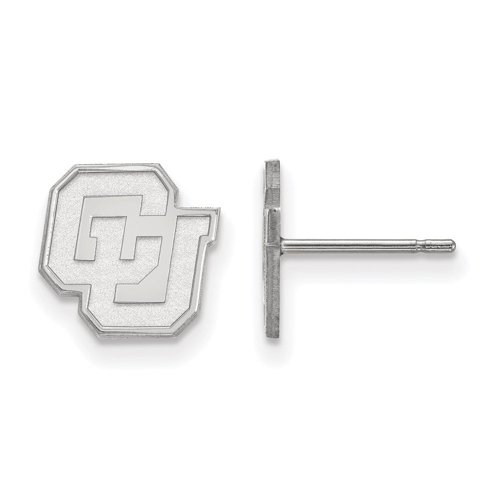 Sterlingsilber Rhodiniert Logoart University Of Colorado C U Extra Klein Ohrstecker