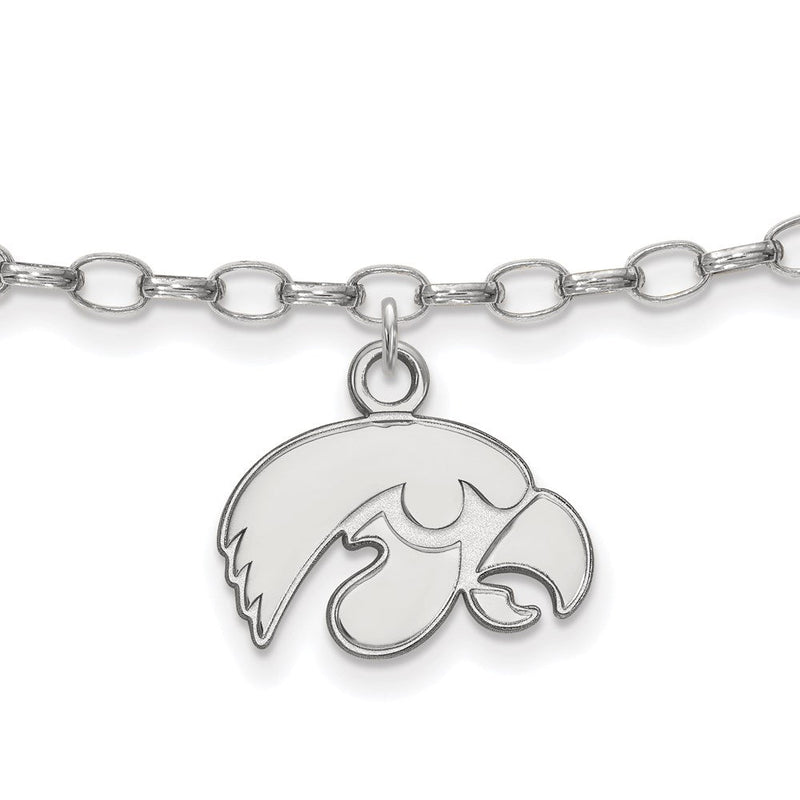 Sterlingsilber Rhodiniert Logoart University Of Iowa Fußkettchen