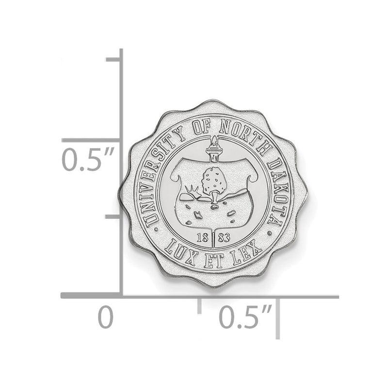 14K Weißgold Logoart University Of North Dakota Wappen Anstecknadel