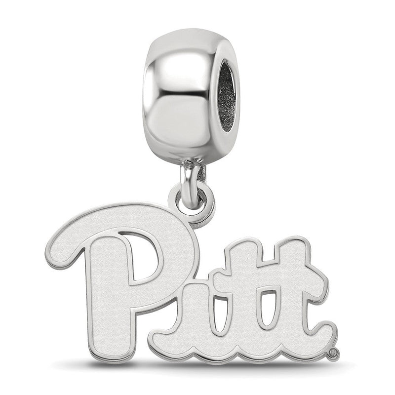 Sterlingsilber Rhodiniert Logoart Universität. Of Pittsburgh Sm Hängend Perle