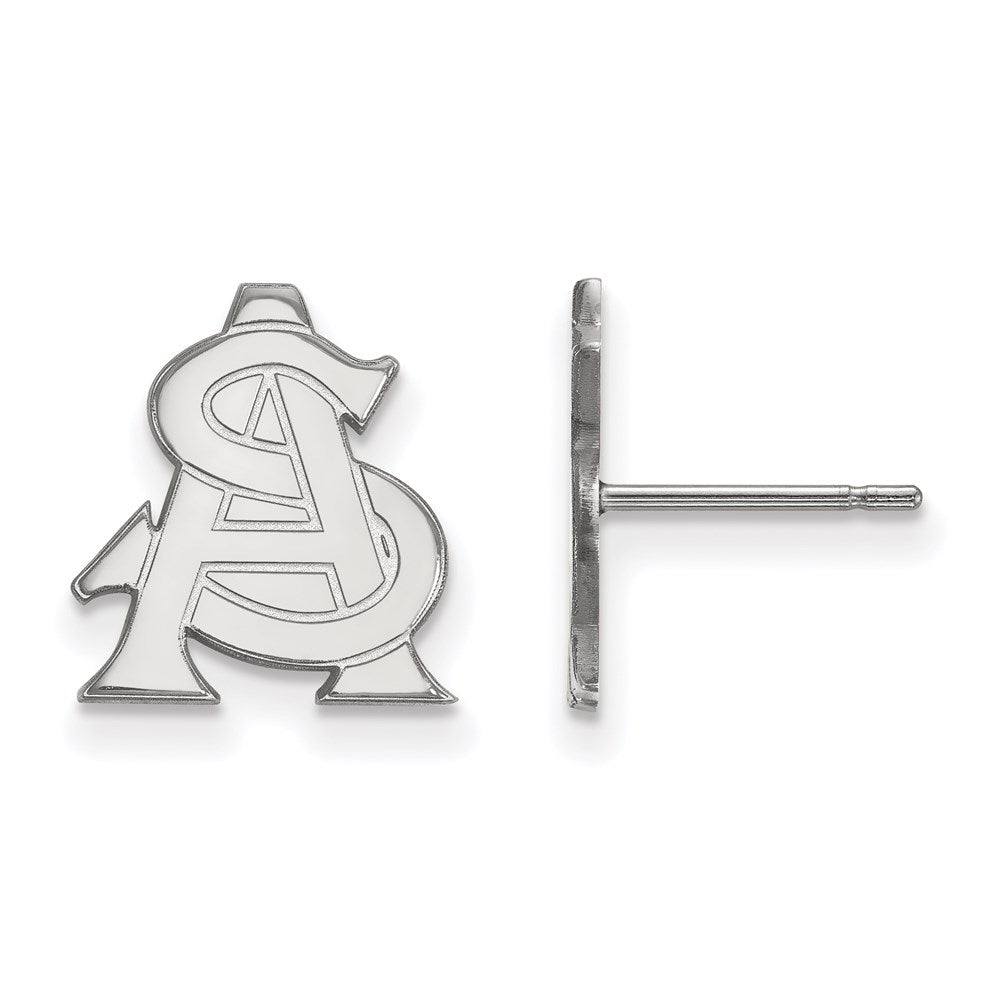 Sterlingsilber Rhodiniert Logoart Arizona State University A S Klein Ohrstecker
