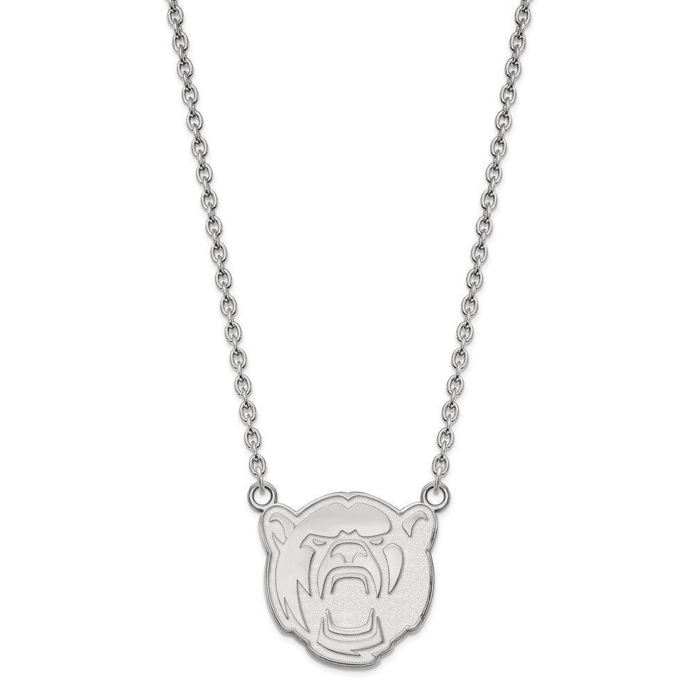 Sterlingsilber Rhodiniert Logoart Baylor University Groß Anhänger 18 Zoll Halskette