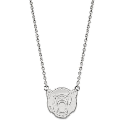 Sterlingsilber Rhodiniert Logoart Baylor University Groß Anhänger 18 Zoll Halskette