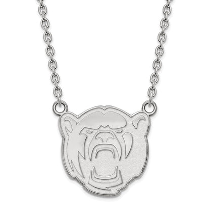 10K Weißgold Logoart Baylor University Groß Anhänger 18 Zoll Halskette