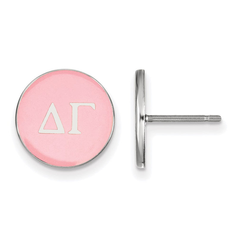 Sterlingsilber Rhodiniert Logoart Delta Gamma Sorority Greek Buchstaben Farbe Emaille Ohrstecker