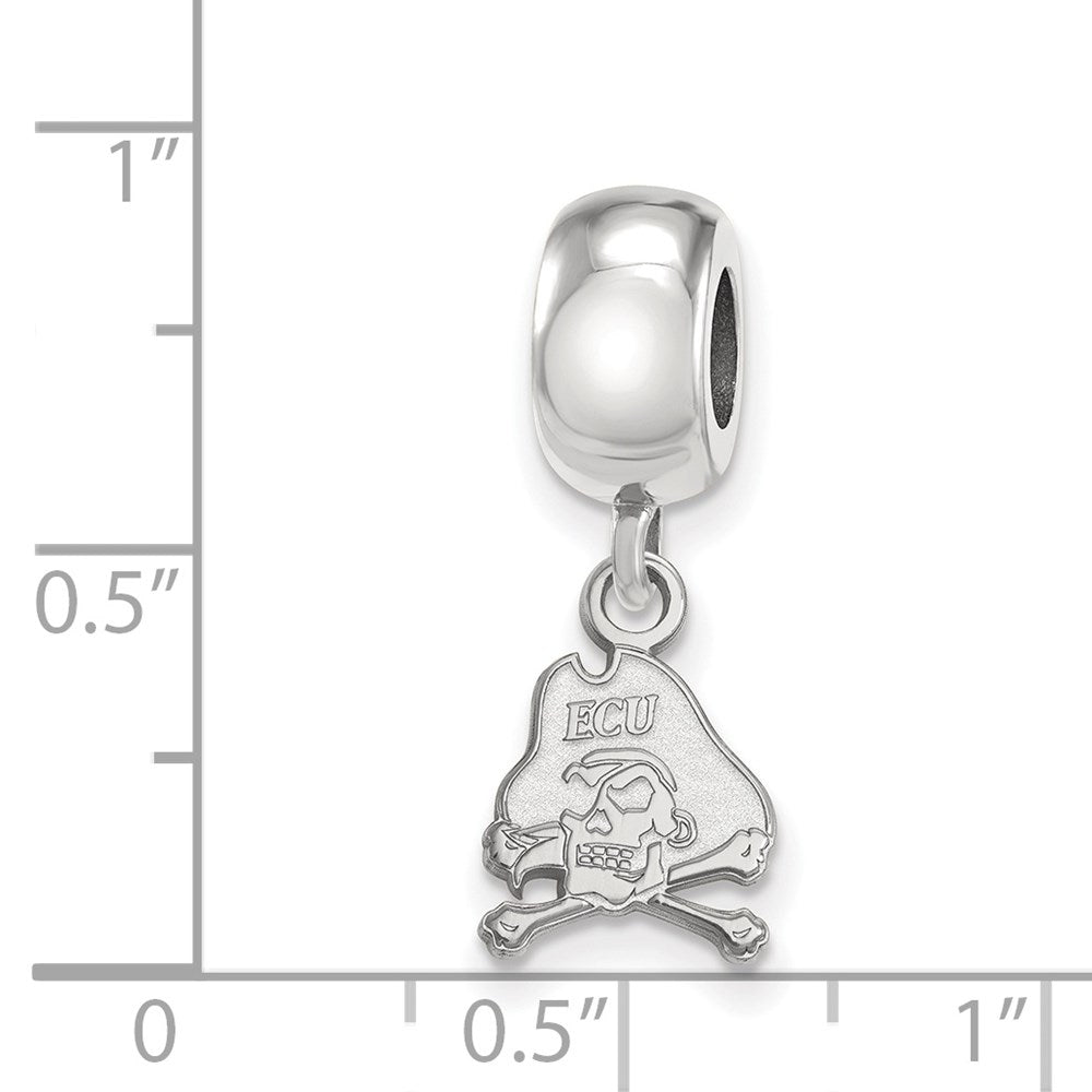 Sterlingsilber Rhodiniert Logoart Ost Carolina U. Xs Hängend Perle