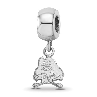 Sterlingsilber Rhodiniert Logoart Ost Carolina U. Xs Hängend Perle
