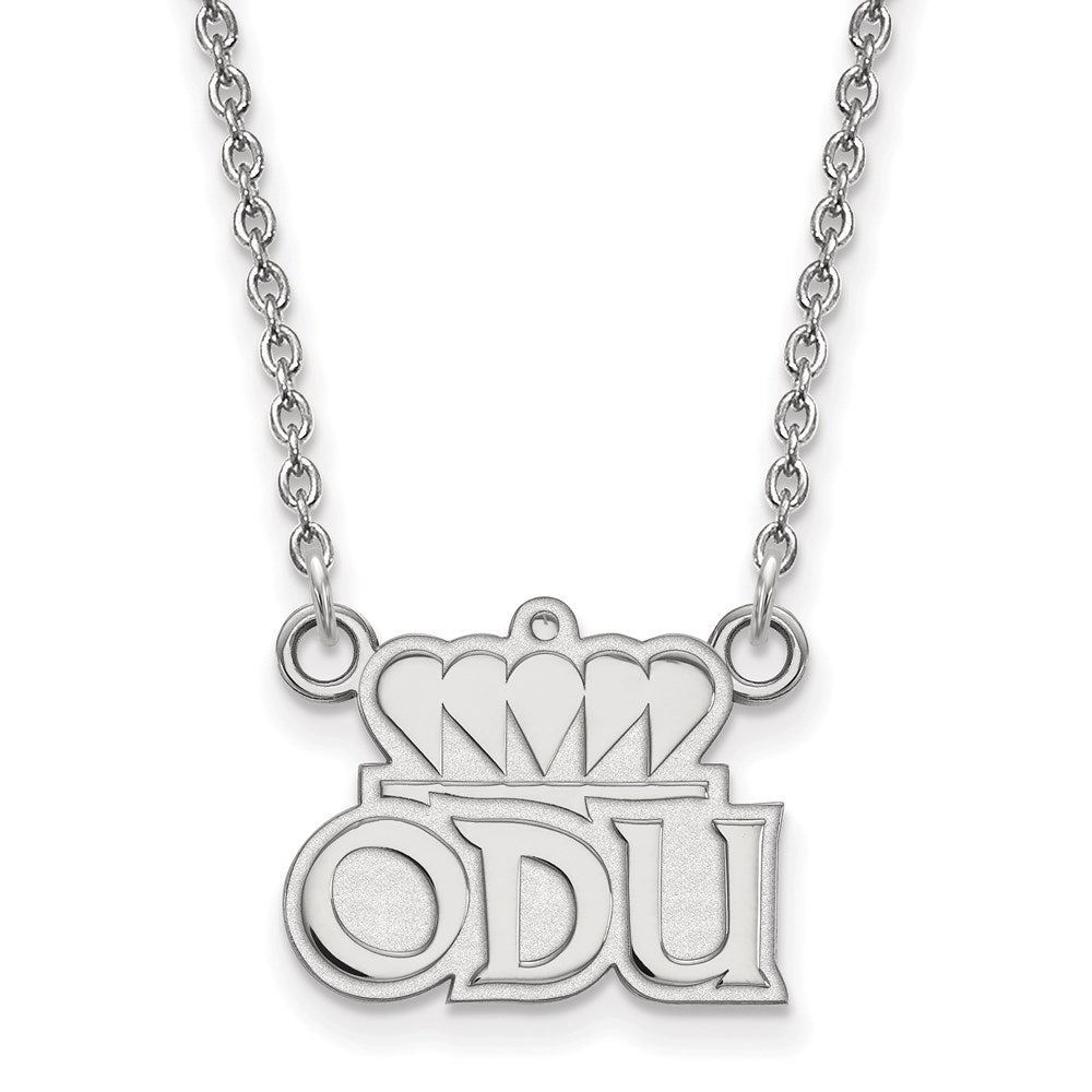 Sterlingsilber Rhodiniert Logoart Old Dominion University O D U Klein Anhänger 18 Zoll Halskette