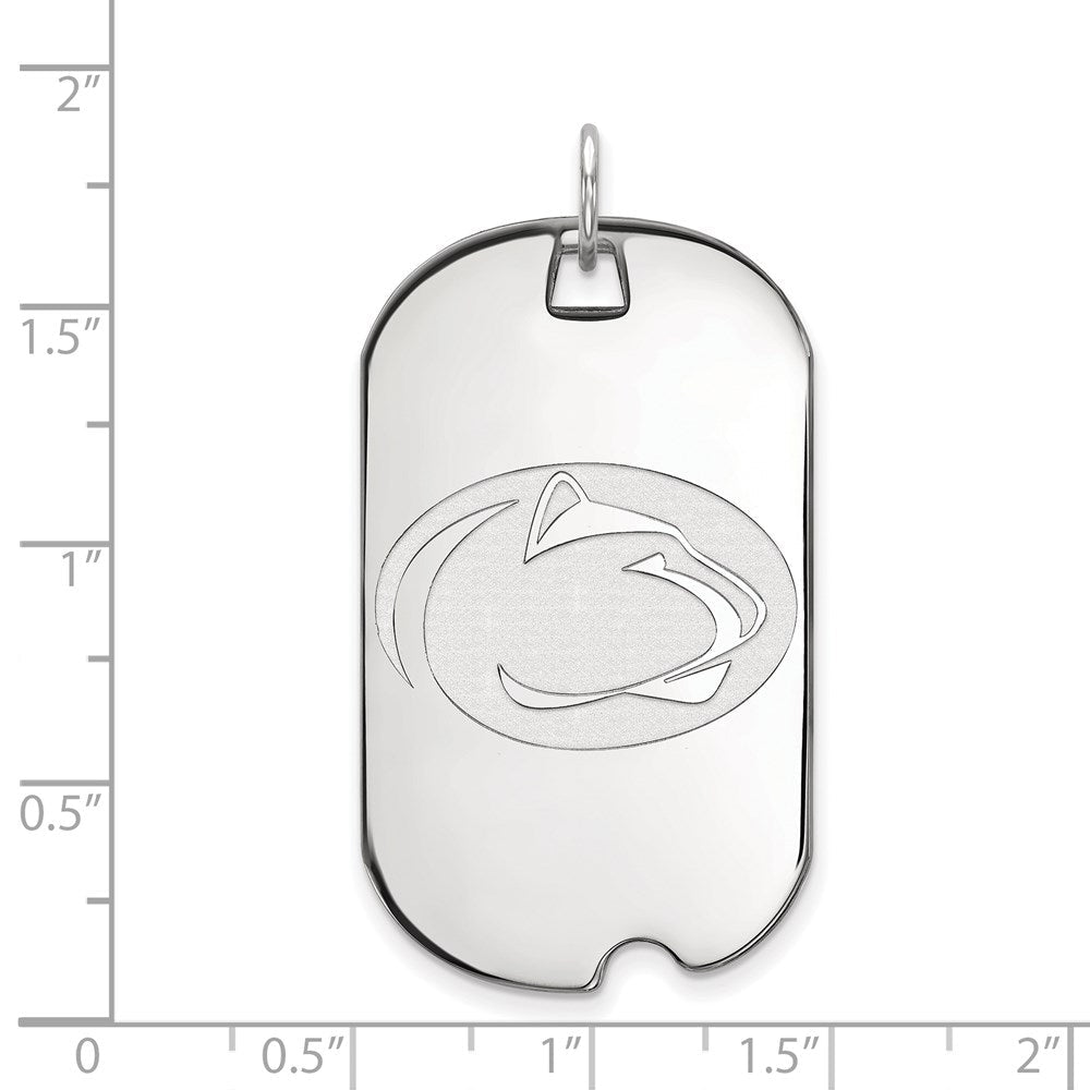Sterlingsilber Rhodiniert Logoart Penn State University Löwe Groß Erkennungsmarke Anhänger