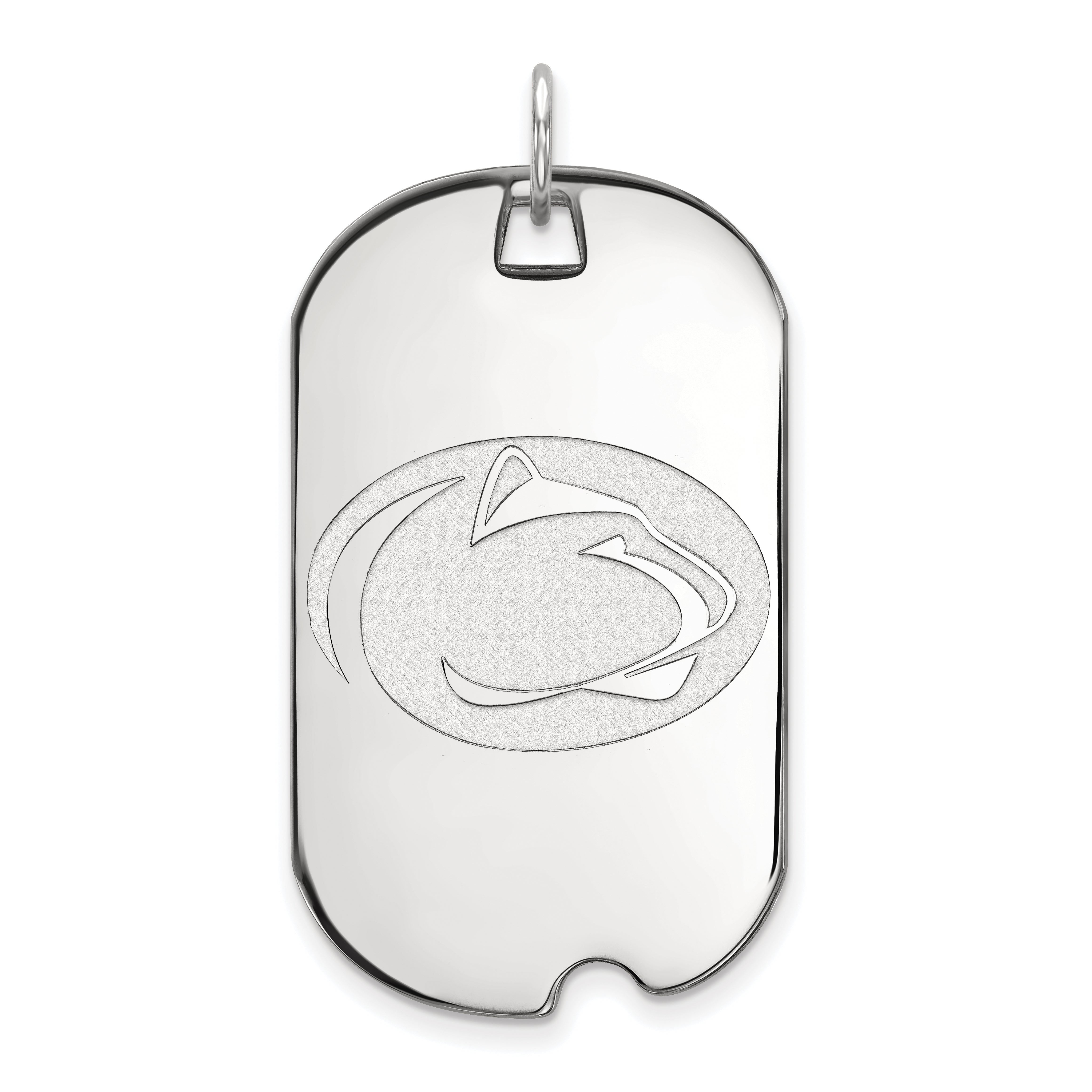 10K Weißgold Logoart Penn State University Löwe Groß Erkennungsmarke Anhänger