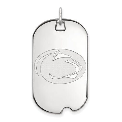 10K Weißgold Logoart Penn State University Löwe Groß Erkennungsmarke Anhänger