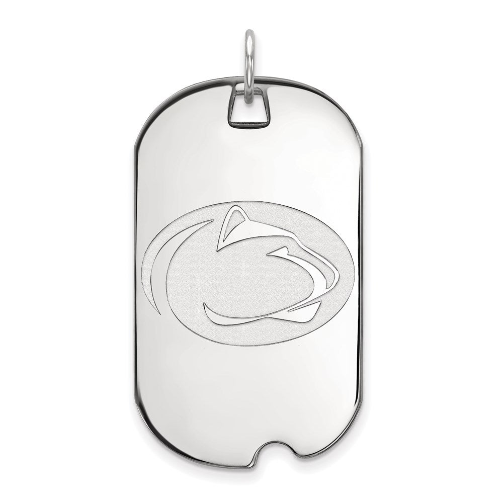 Sterlingsilber Rhodiniert Logoart Penn State University Löwe Groß Erkennungsmarke Anhänger