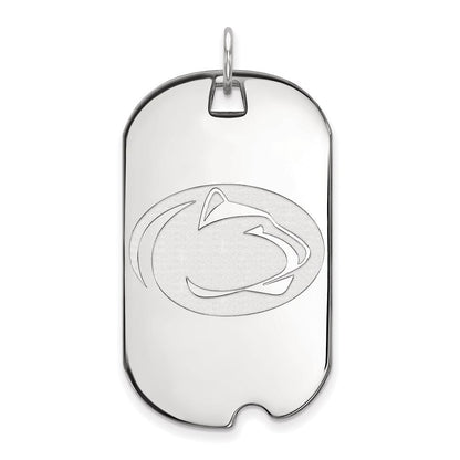 Sterlingsilber Rhodiniert Logoart Penn State University Löwe Groß Erkennungsmarke Anhänger