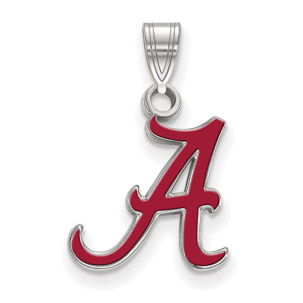 Sterlingsilber Rhodiniert Logoart University Of Alabama Buchstabe A Klein Emailliert Anhänger
