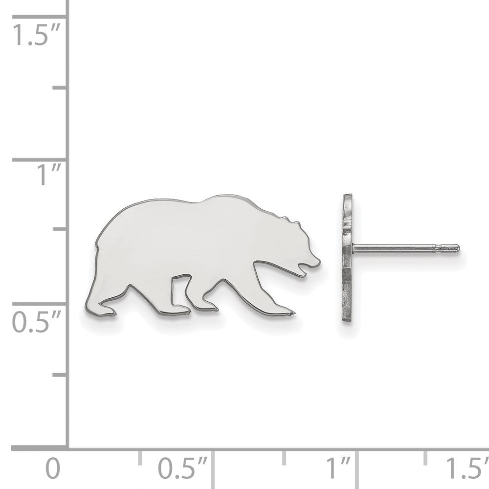 Sterlingsilber Rhodiniert Logoart University Of California Berkeley Bär Klein Ohrstecker
