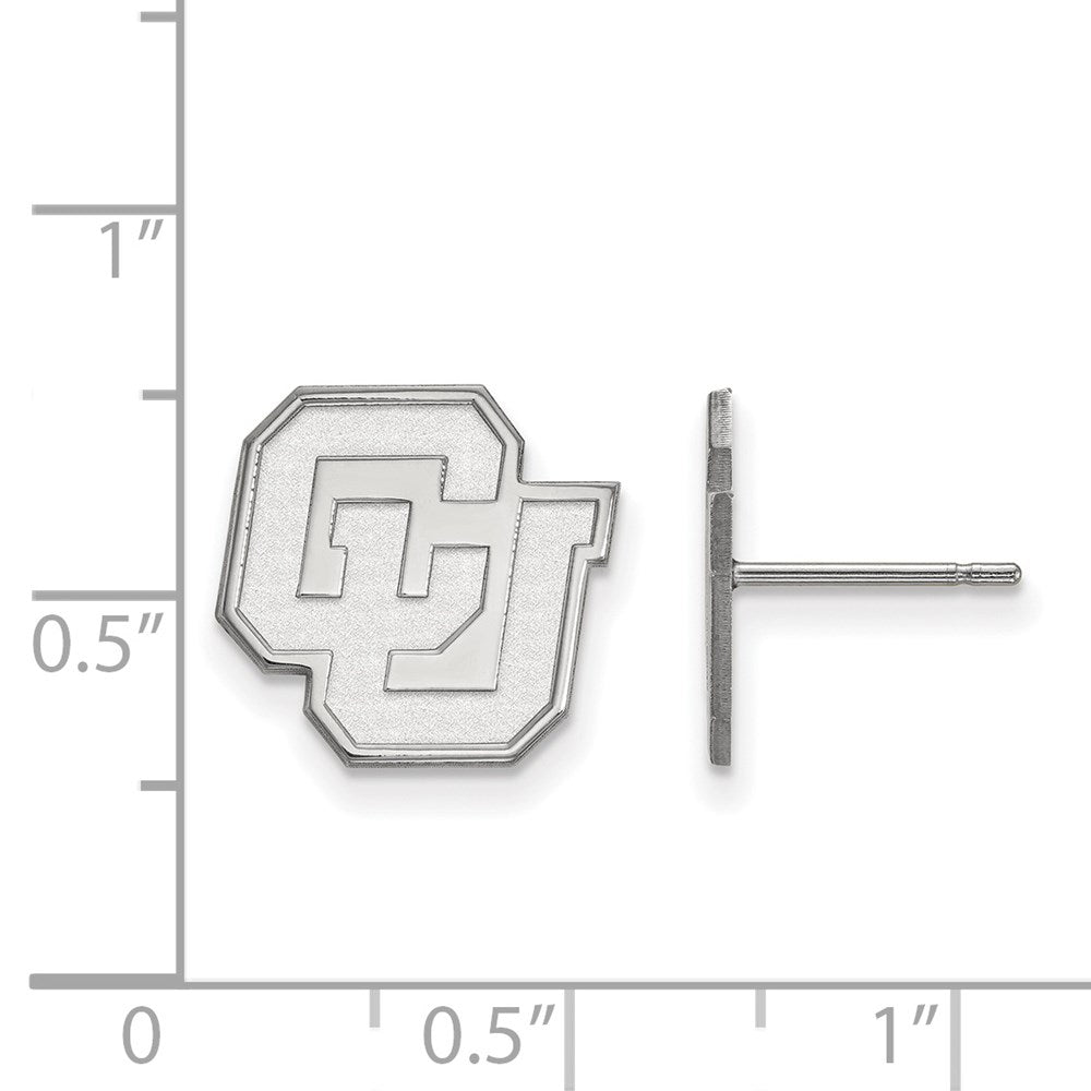 Sterlingsilber Rhodiniert Logoart University Of Colorado C U Klein Ohrstecker