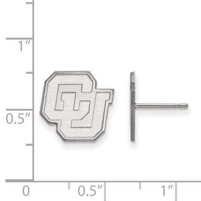 10K Weißgold Logoart University Of Colorado C U Klein Ohrstecker