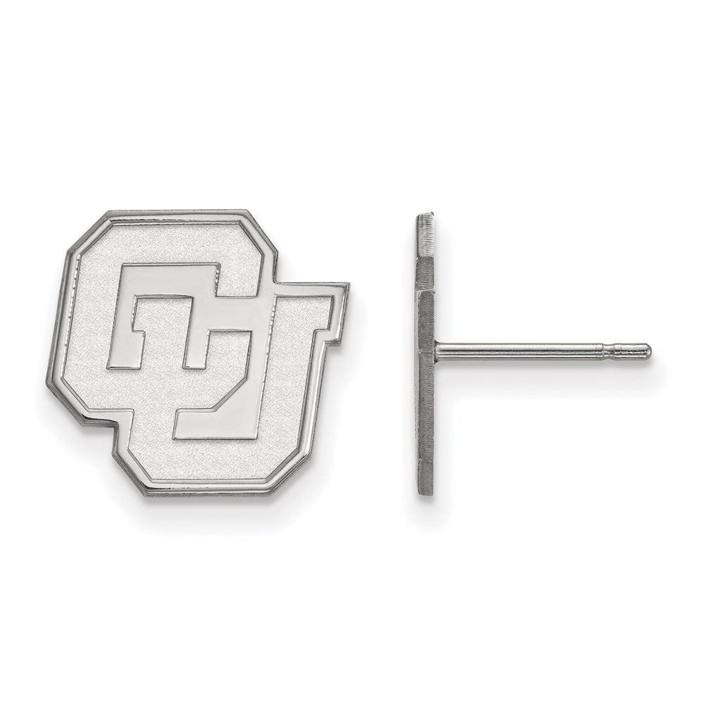 Sterlingsilber Rhodiniert Logoart University Of Colorado C U Klein Ohrstecker