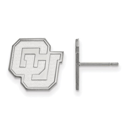 Sterlingsilber Rhodiniert Logoart University Of Colorado C U Klein Ohrstecker