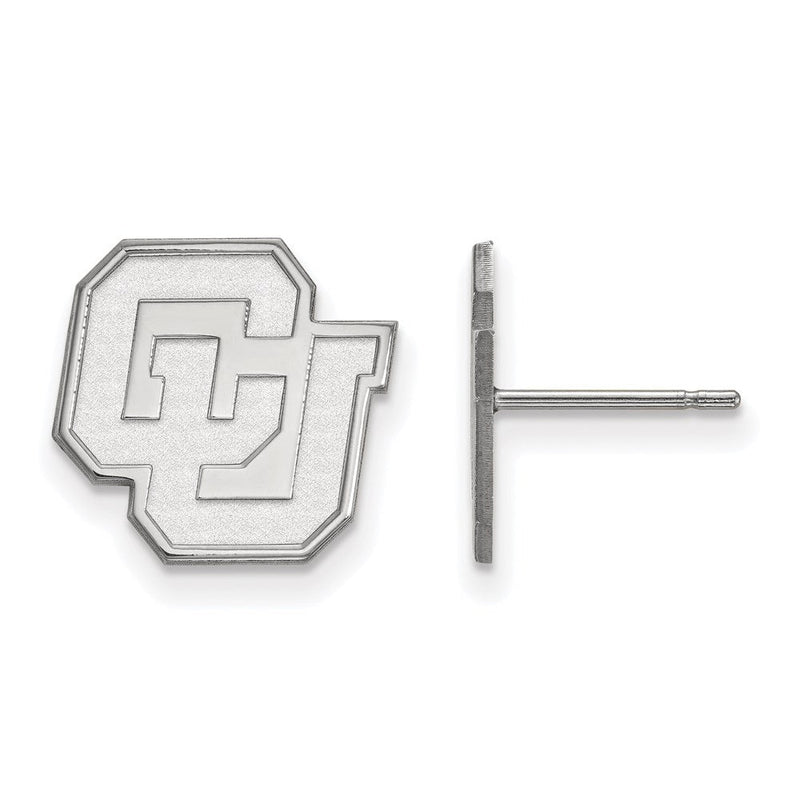 Sterlingsilber Rhodiniert Logoart University Of Colorado C U Klein Ohrstecker
