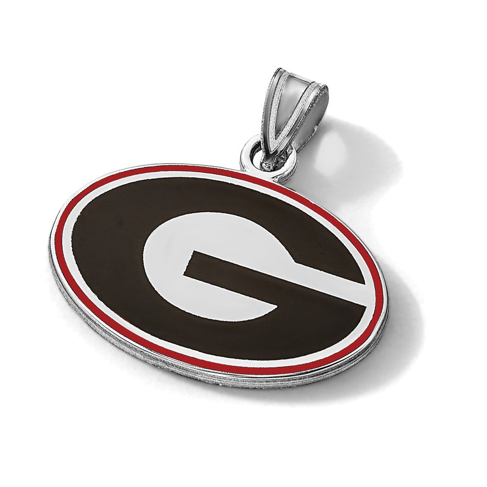 Sterlingsilber Rhodiniert Logoart University Of Georgia Buchstabe G Klein Emailliert Anhänger