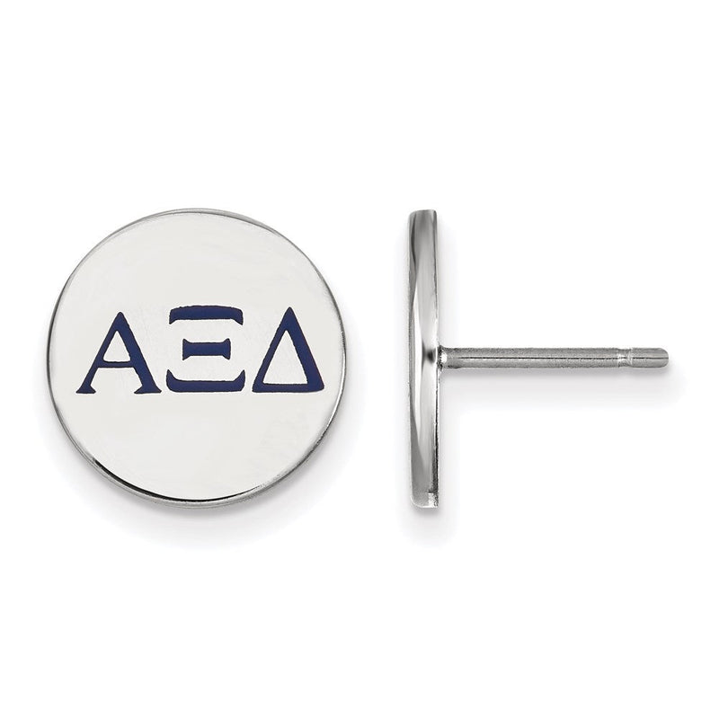 Sterlingsilber Rhodiniert Logoart Alpha Xi Delta Sorority Greek Buchstaben Farbe Emaille Ohrstecker