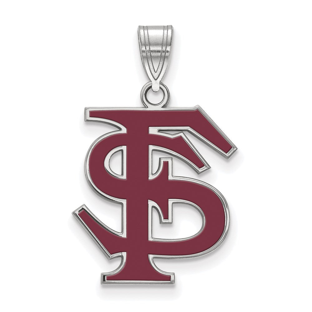 Sterlingsilber Rhodiniert Logoart Florida State University F S Groß Emailliert Anhänger
